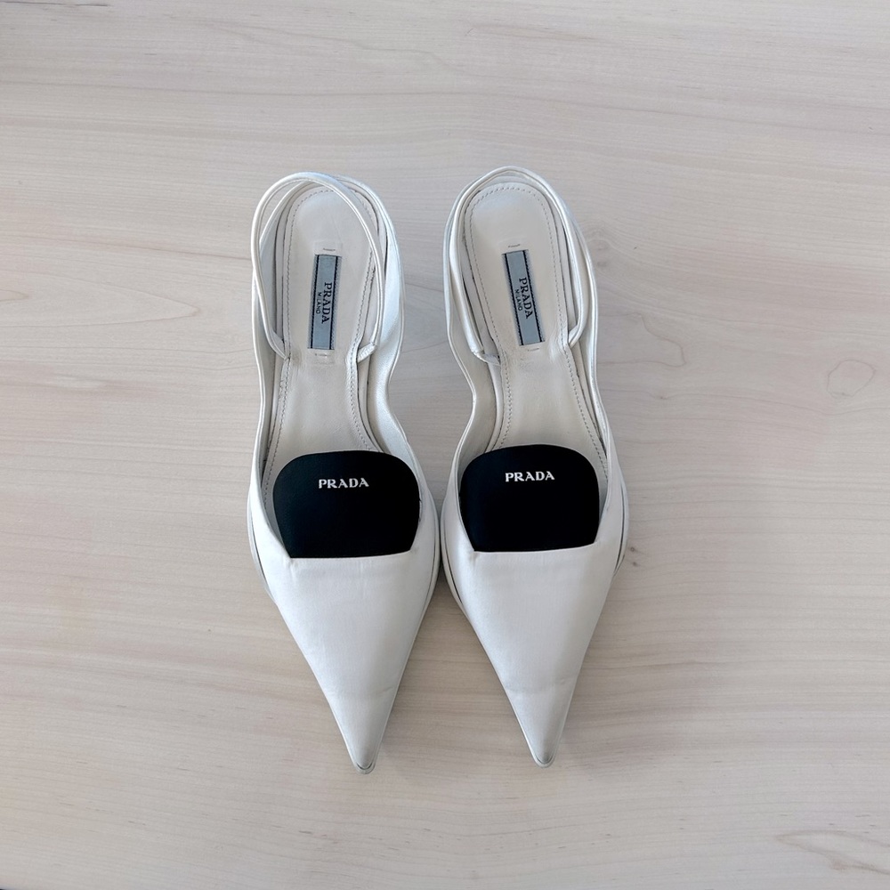 PRADA pointy slingback pumps